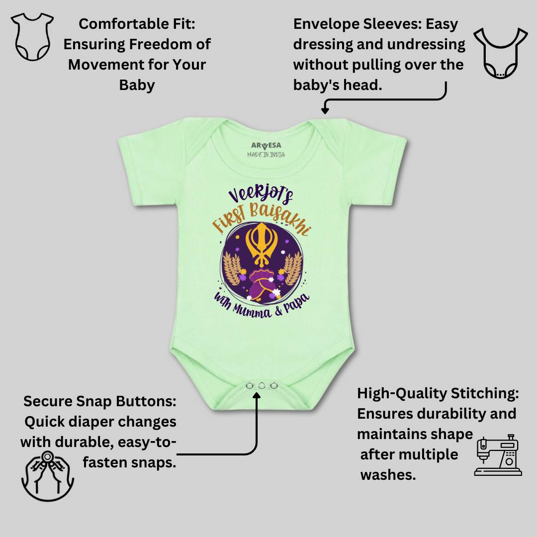 Arvesa My First Baisakhi Baby Boy & Girl Dress