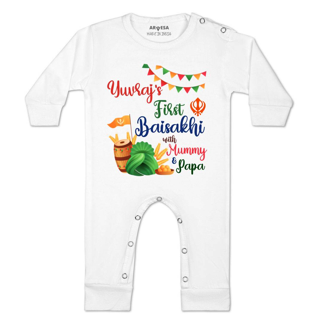 Arvesa My First Baisakhi Baby Boy & Girl Dress