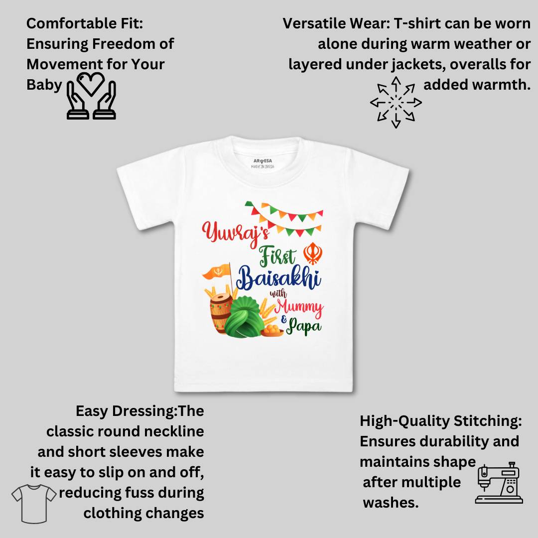 Arvesa My First Baisakhi Baby Boy & Girl Dress