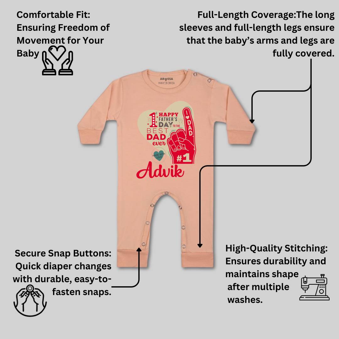 Arvesa Happy Father Days Baby Boy & Girl Dress