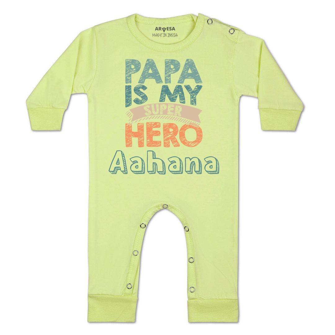 Arvesa Papa Is My Super Hero Baby Boy & Girl Dress