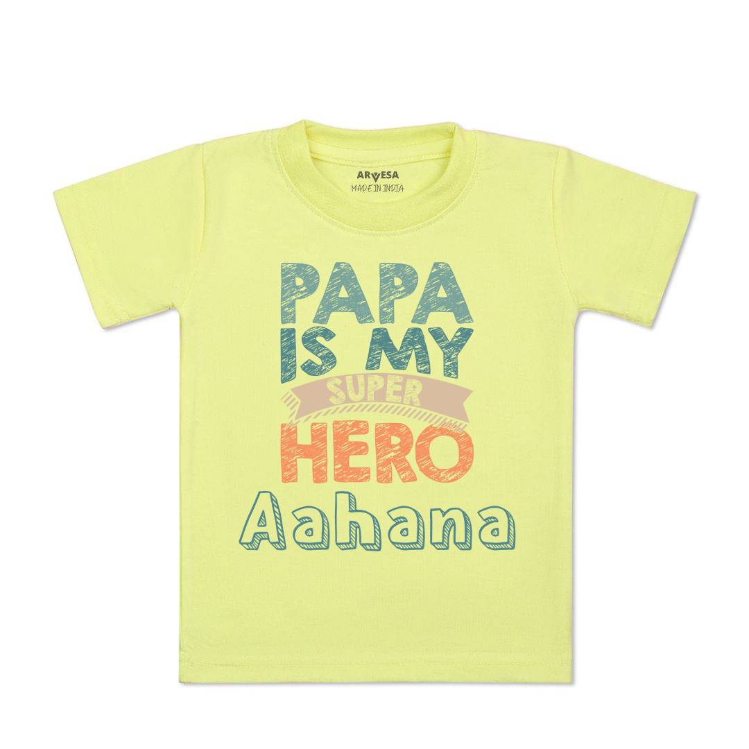 Arvesa Papa Is My Super Hero Baby Boy & Girl Dress