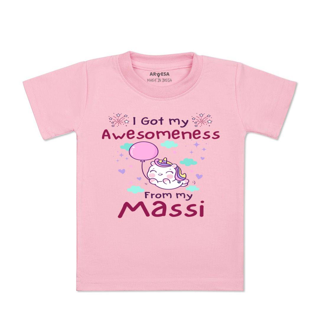 Arvesa I Got Awesomeness From Maasi Design-915 White 0-3 Months Jumpsuit for Baby Boy & Girl dress .