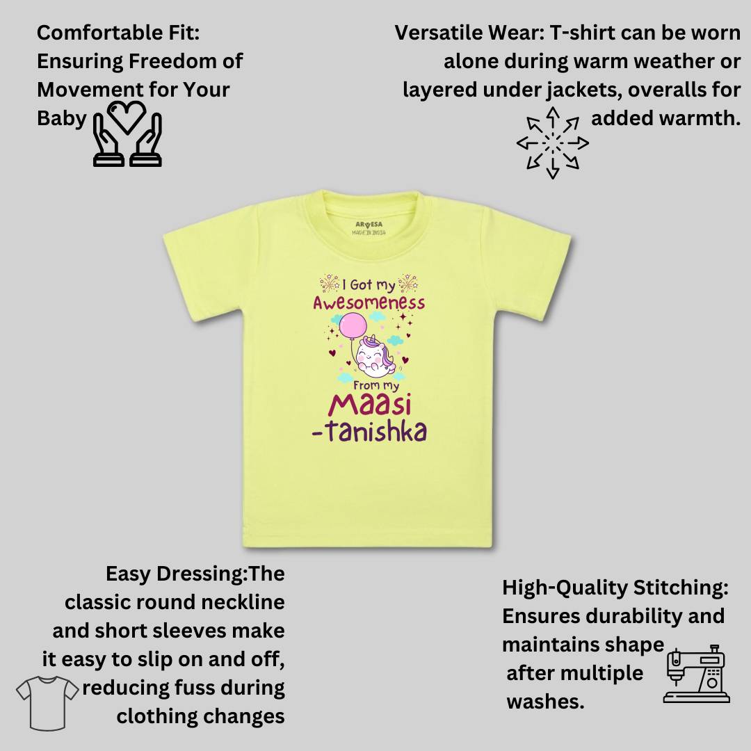 Arvesa I Got Awesomeness From Maasi Baby Boy & Girl Dress