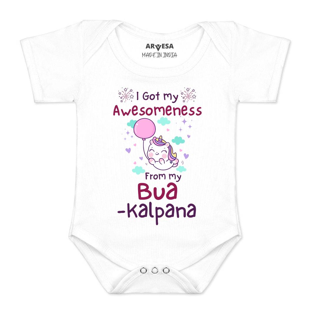 Arvesa I Got Awesomeness From Bua Baby Boy & Girl Dress