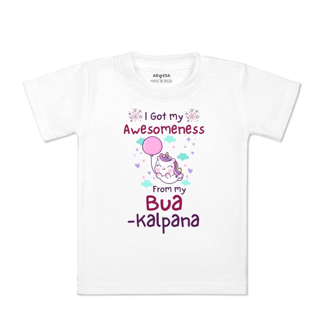 Arvesa I Got Awesomeness From Bua Baby Boy & Girl Dress