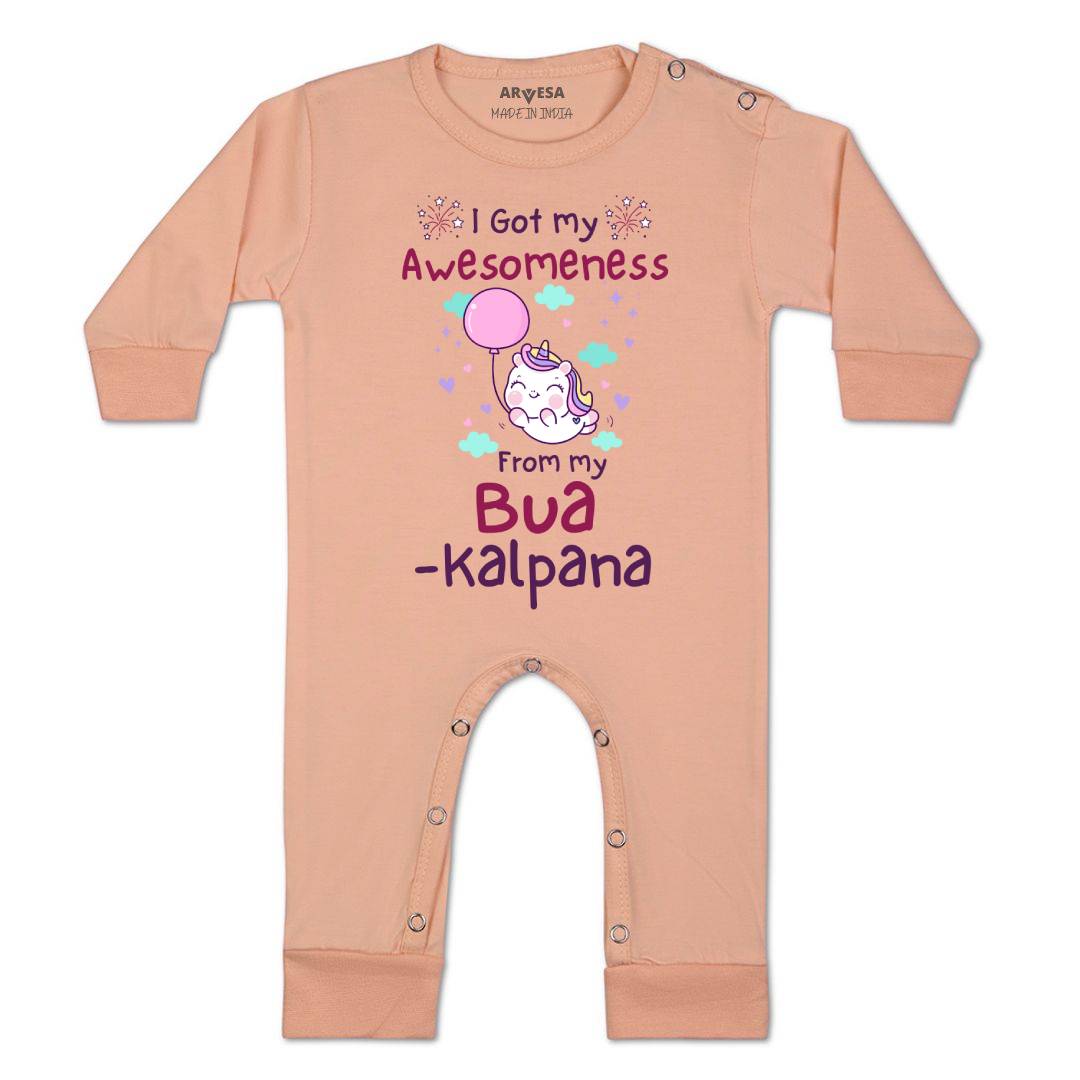 Arvesa I Got Awesomeness From Bua Baby Boy & Girl Dress
