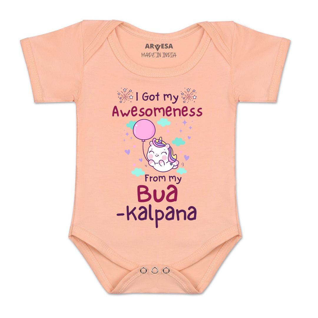 Arvesa I Got Awesomeness From Bua Baby Boy & Girl Dress