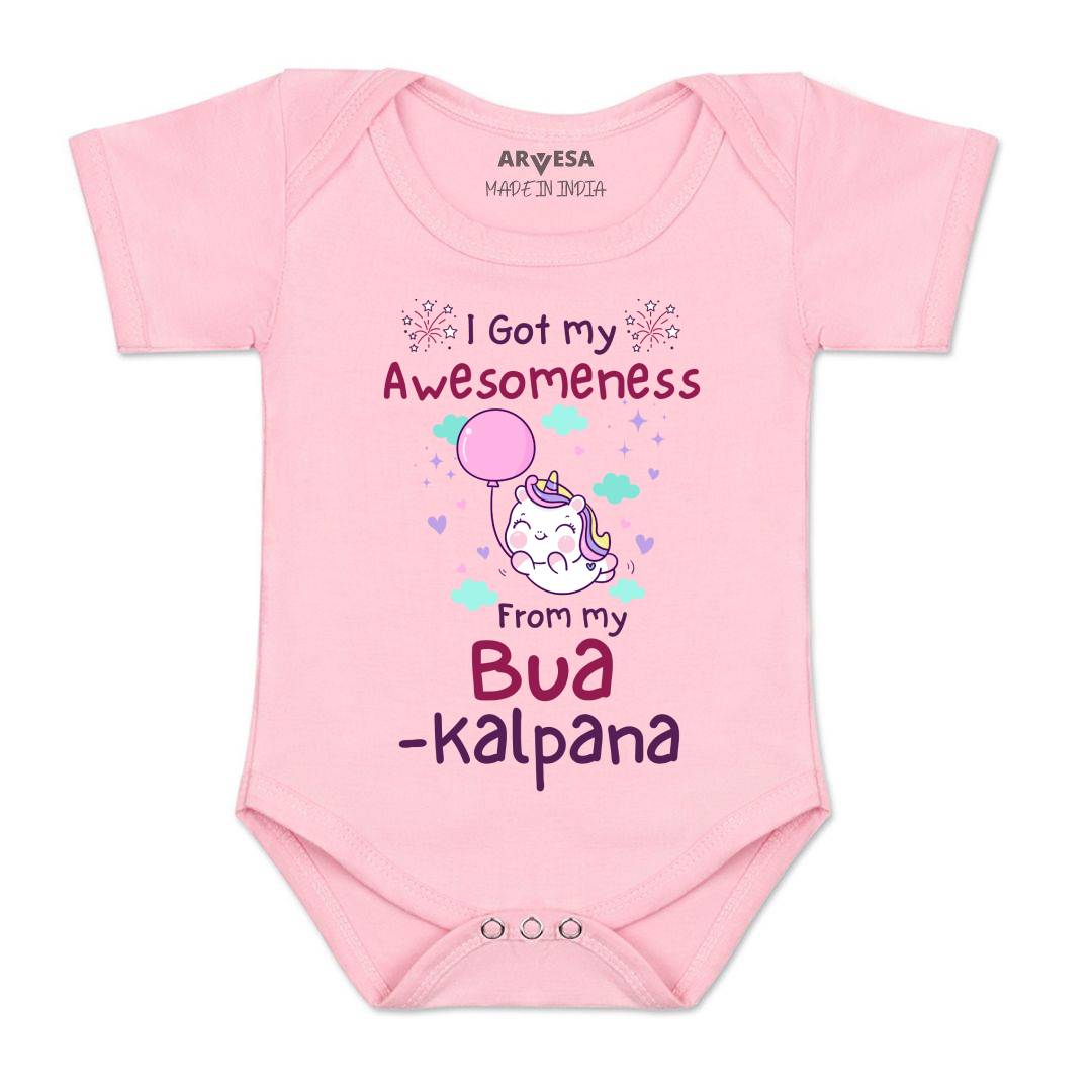 Arvesa I Got Awesomeness From Bua Baby Boy & Girl Dress