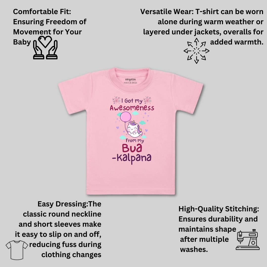Arvesa I Got Awesomeness From Bua Baby Boy & Girl Dress