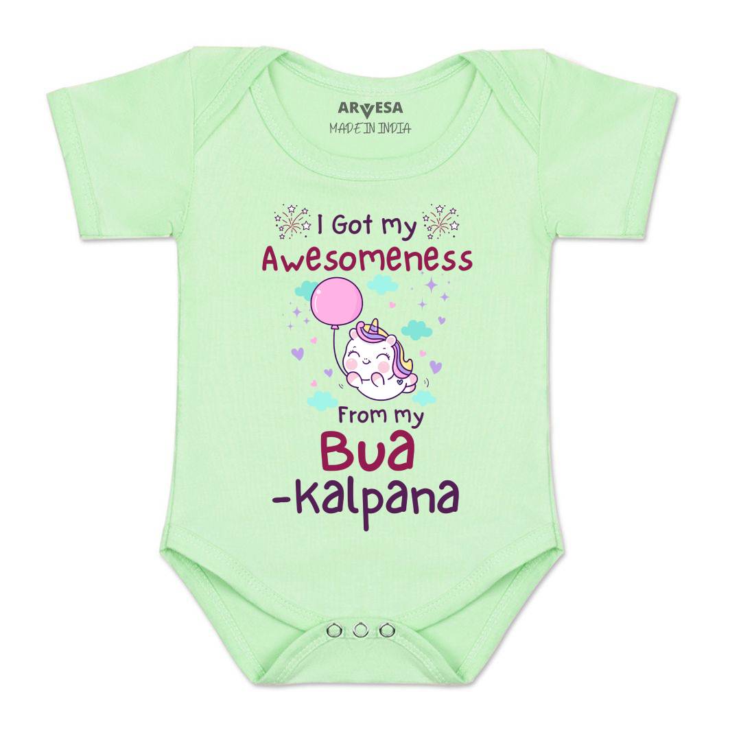 Arvesa I Got Awesomeness From Bua Baby Boy & Girl Dress