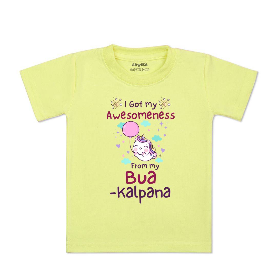 Arvesa I Got Awesomeness From Bua Baby Boy & Girl Dress