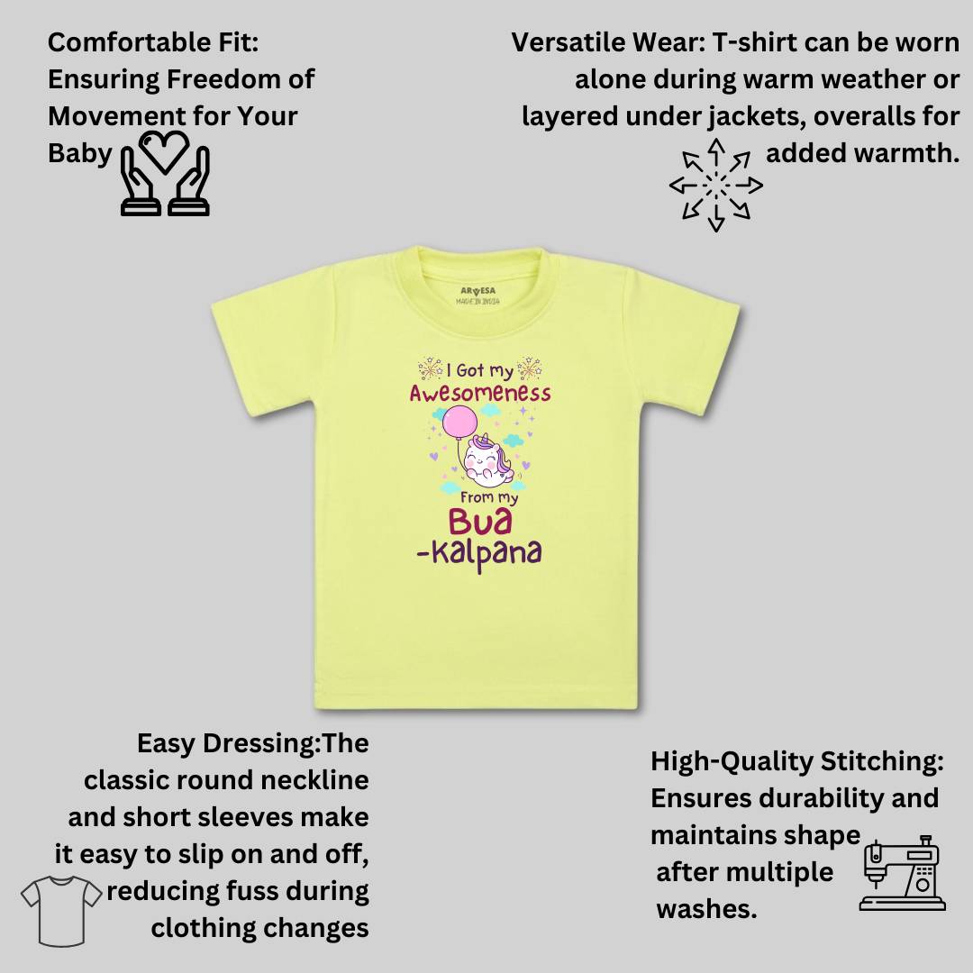 Arvesa I Got Awesomeness From Bua Baby Boy & Girl Dress
