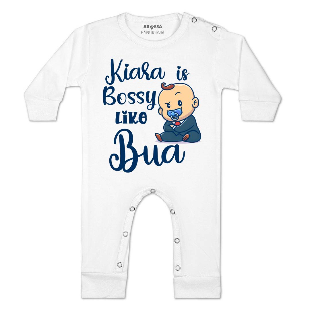 Arvesa Bossy Like My Bua Baby Boy & Girl Dress