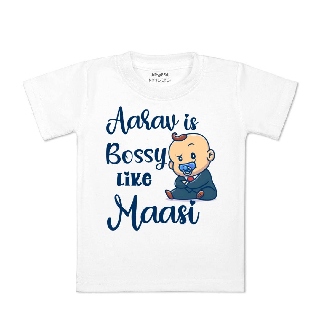 Arvesa Bossy Like My Maasi Baby Boy & Girl Dress
