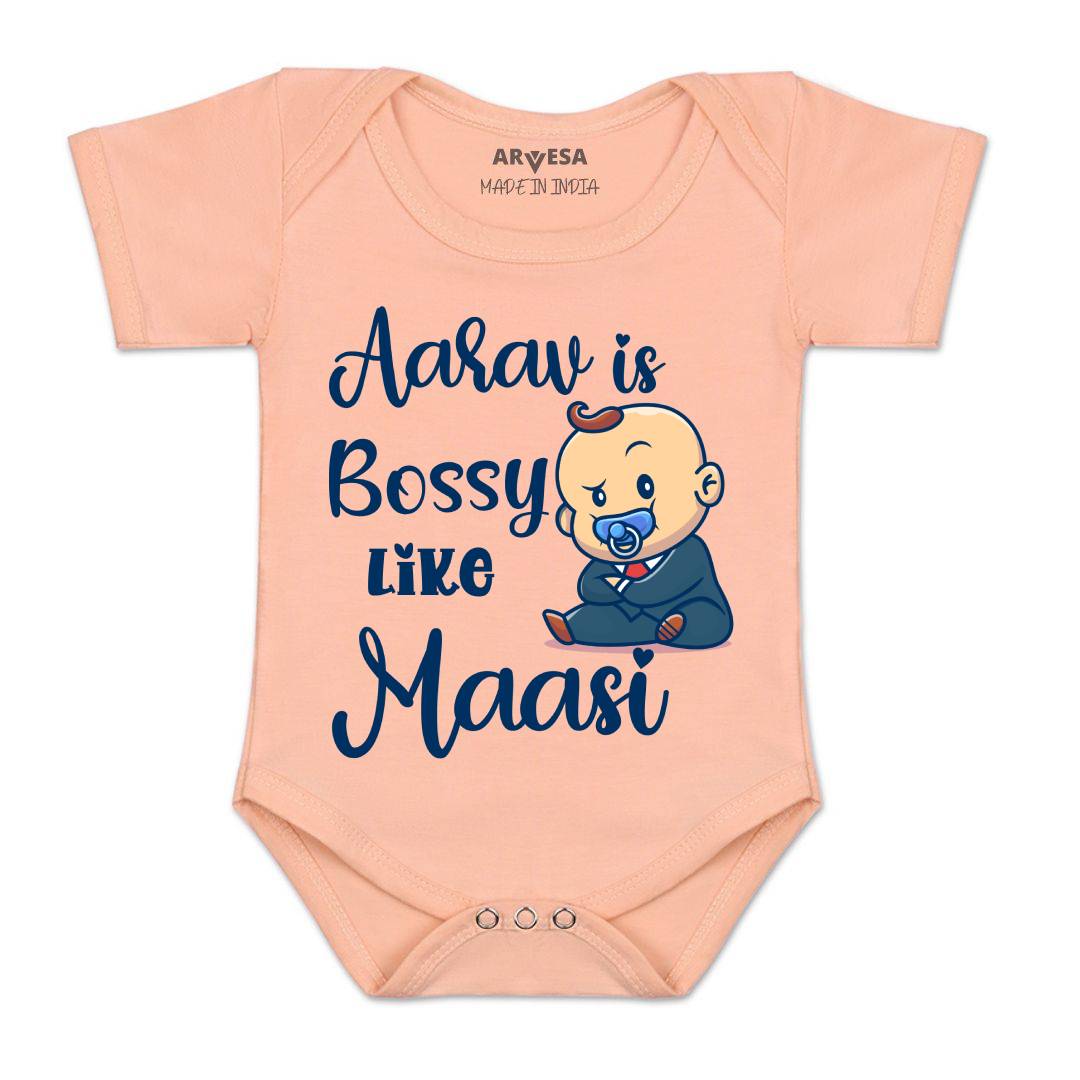 Arvesa Bossy Like My Maasi Baby Boy & Girl Dress