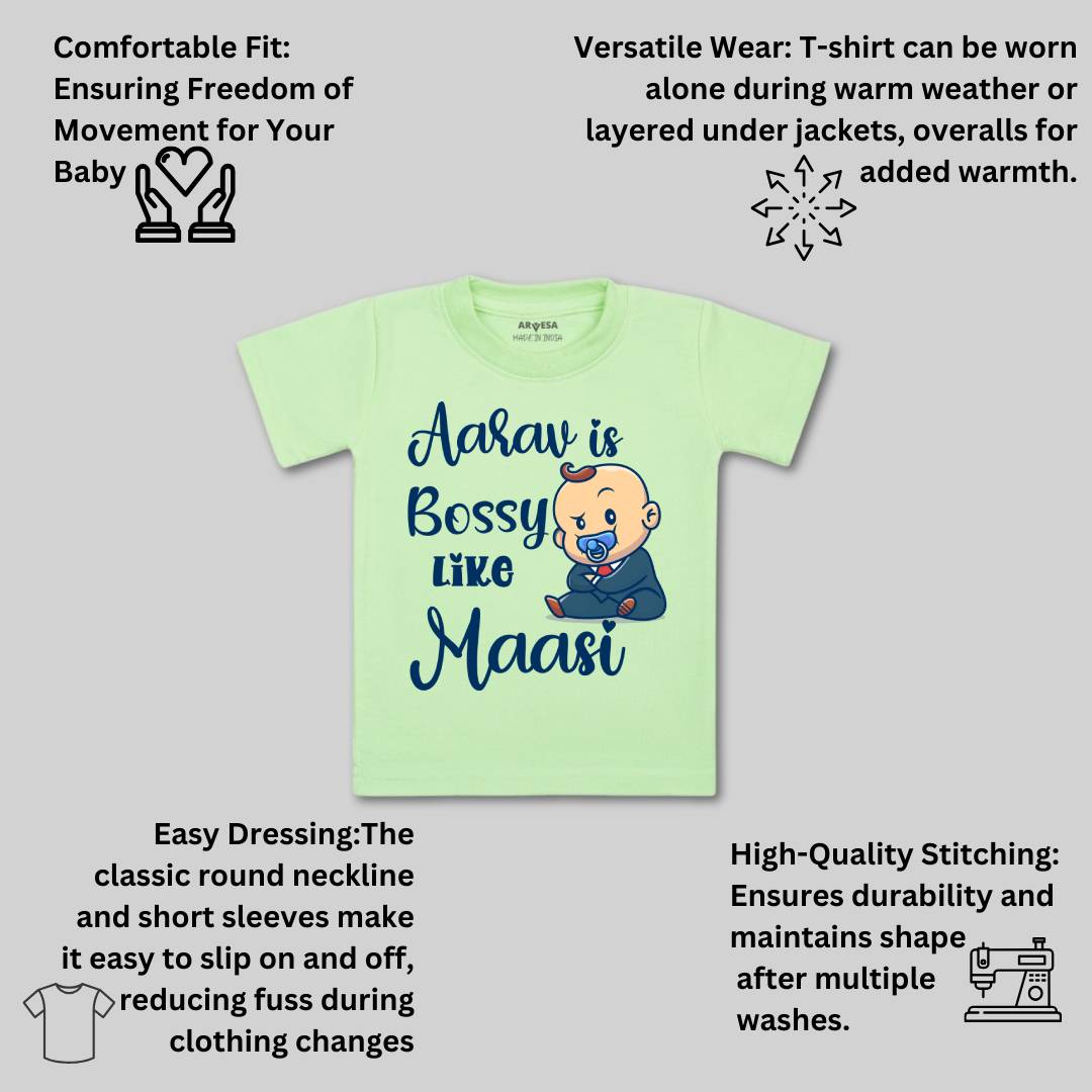 Arvesa Bossy Like My Maasi Baby Boy & Girl Dress