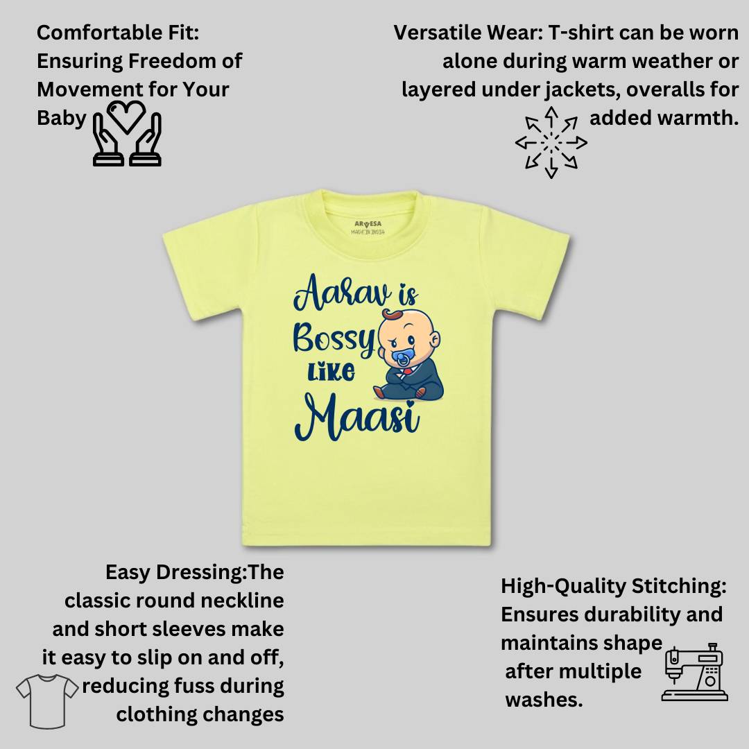 Arvesa Bossy Like My Maasi Baby Boy & Girl Dress