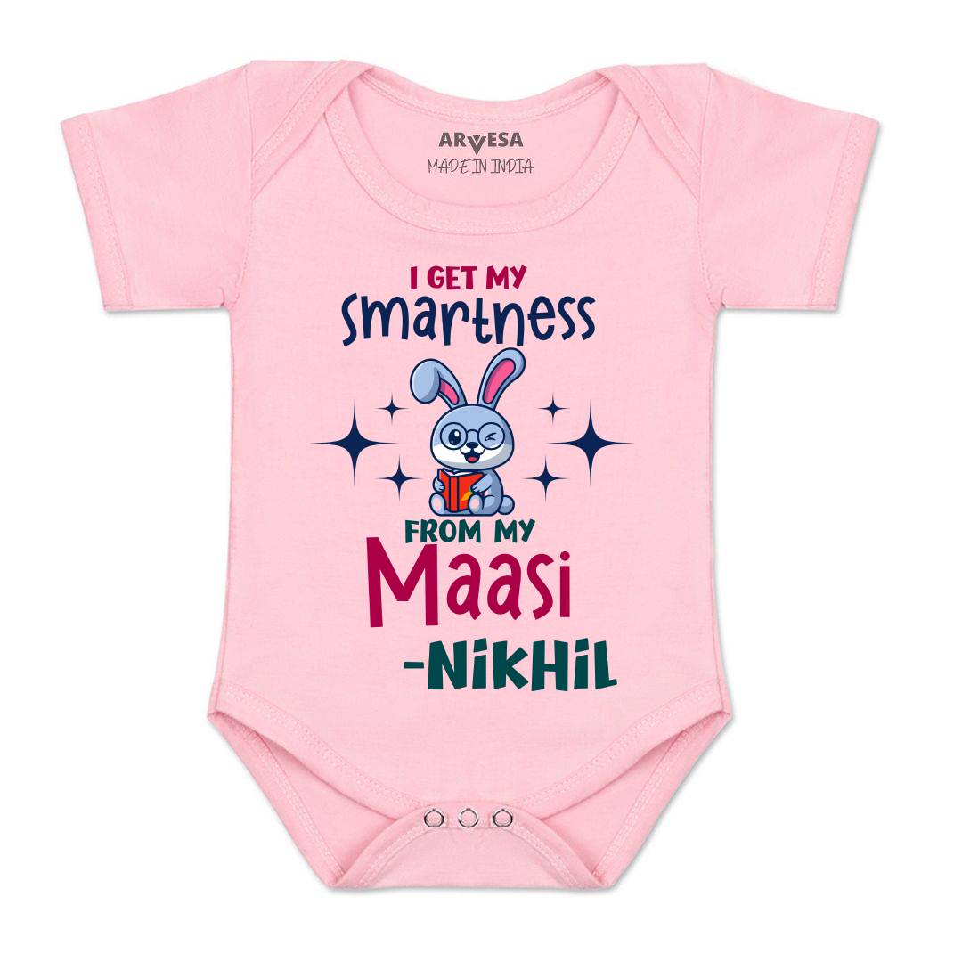 Arvesa I Got Smartness From Maasi Baby Boy & Girl Dress