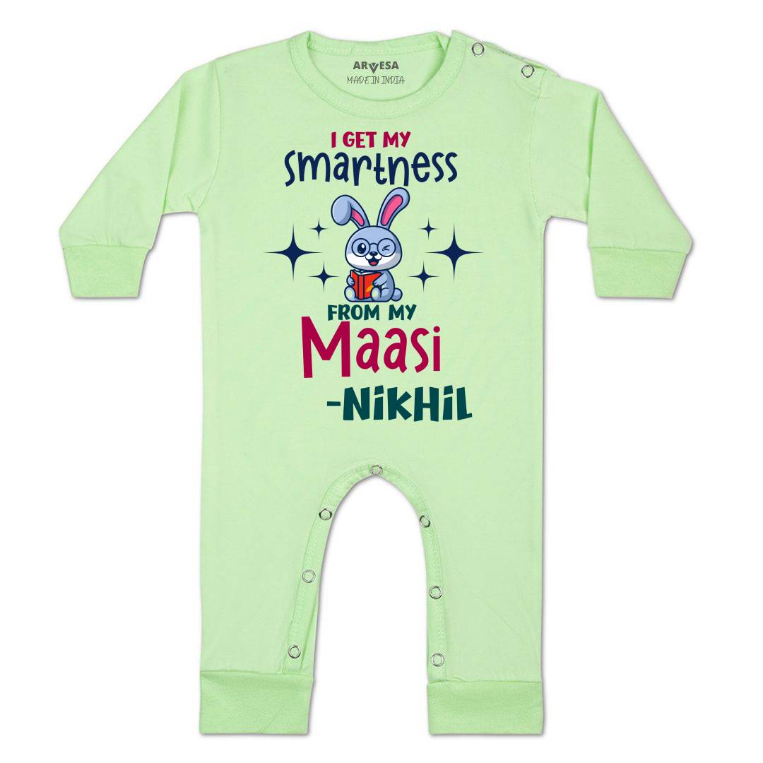 Arvesa I Got Smartness From Maasi Baby Boy & Girl Dress