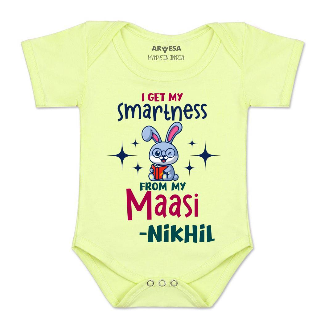 Arvesa I Got Smartness From Maasi Baby Boy & Girl Dress