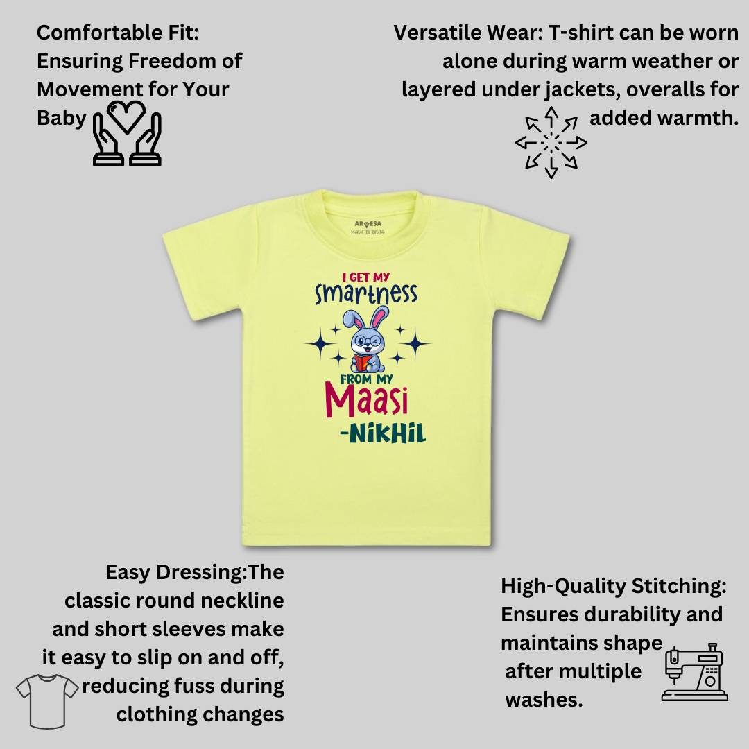 Arvesa I Got Smartness From Maasi Baby Boy & Girl Dress