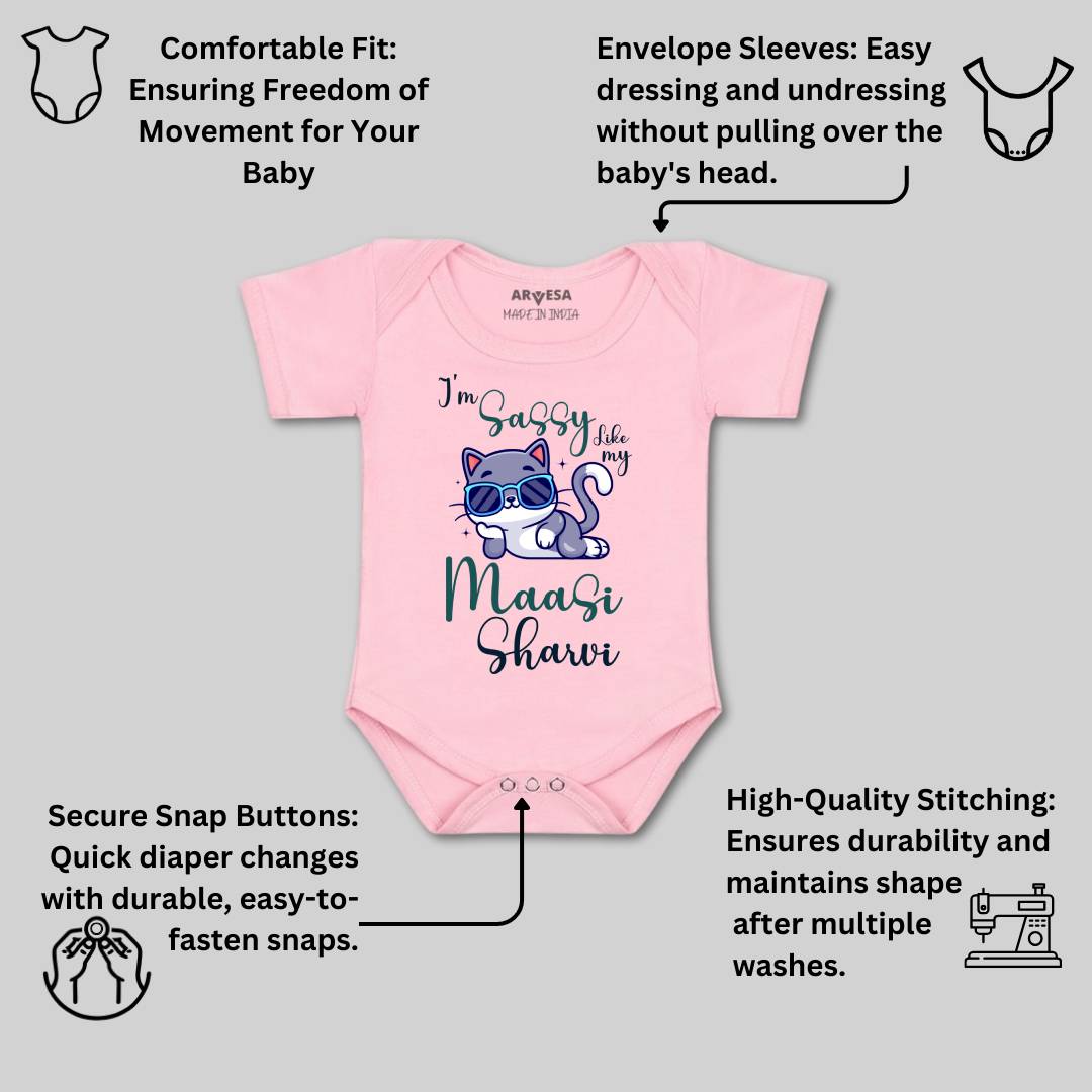 Arvesa I Am Sassy Like My Bua Baby Boy & Girl Dress