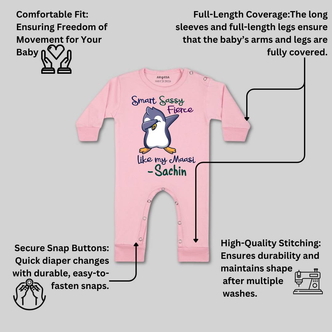 Arvesa Smart Sassy Like My Maasi Baby Boy & Girl Dress