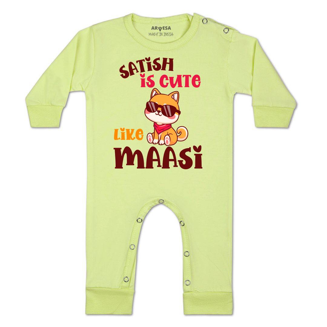 Arvesa Cute Like My Maasi Baby Boy & Girl Dress