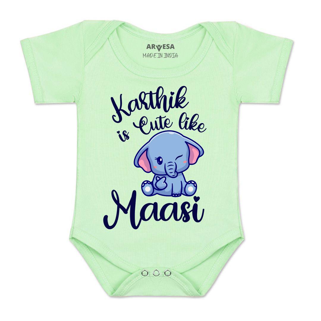 Arvesa Cute Like My Maasi Baby Boy & Girl Dress