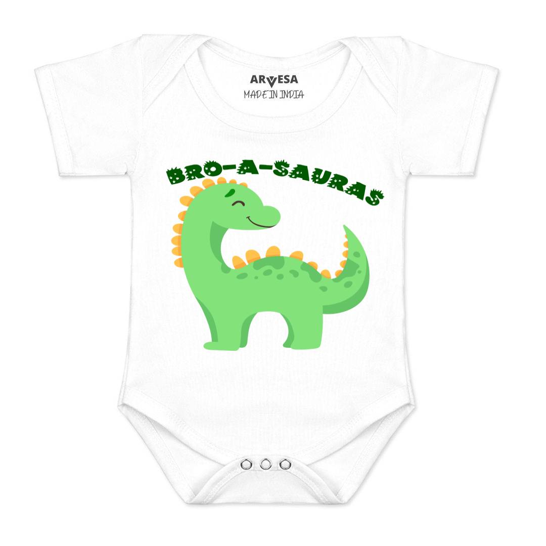 Arvesa Bro A Sauras Design-990 White 0-3 Months Jumpsuit for Baby Boy & Girl dress .