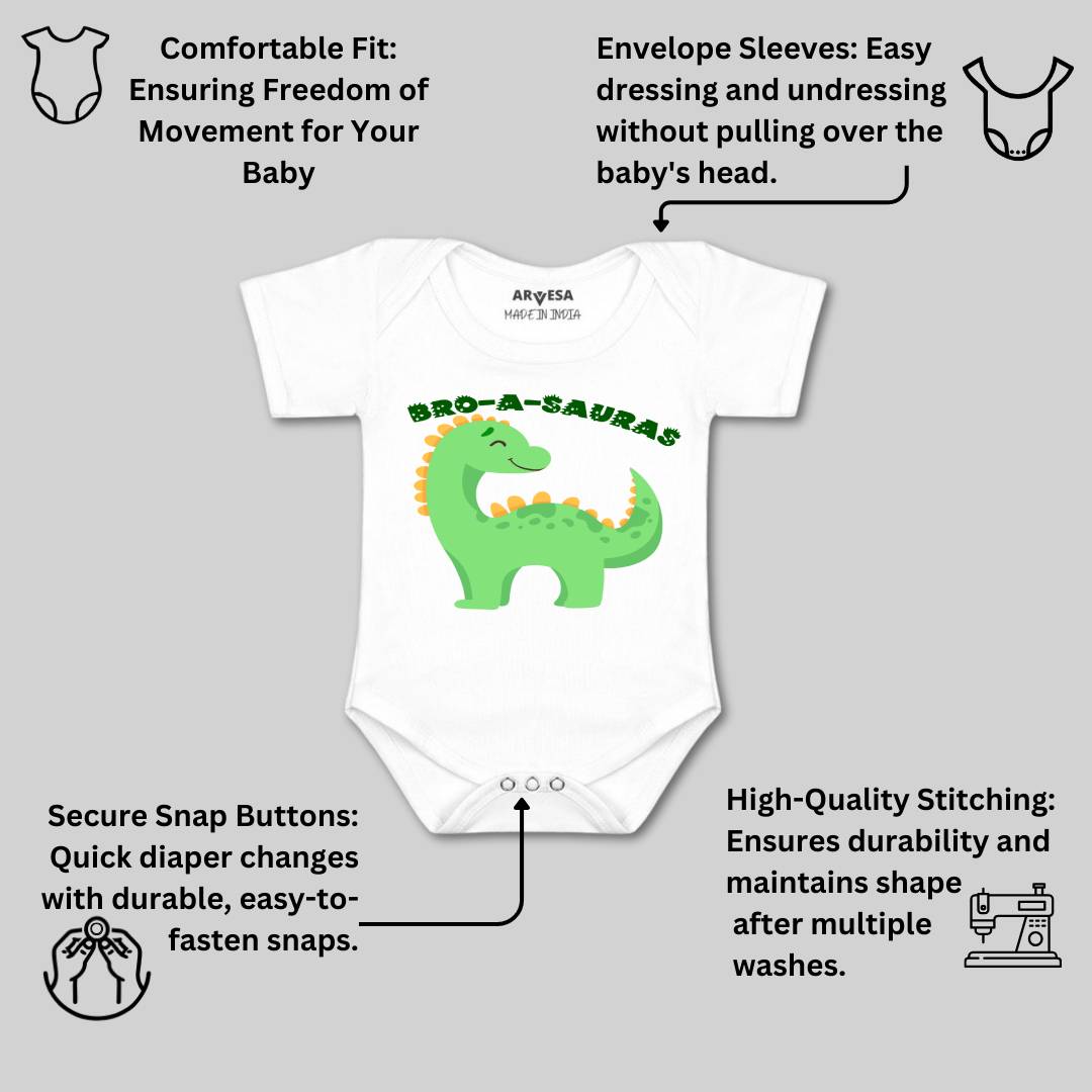 Arvesa Bro A Sauras Design-990 White 0-3 Months Jumpsuit for Baby Boy & Girl dress .