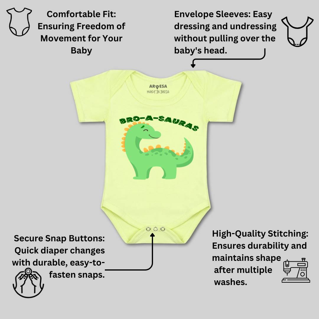 Arvesa Bro A Sauras Design-990 White 0-3 Months Jumpsuit for Baby Boy & Girl dress .