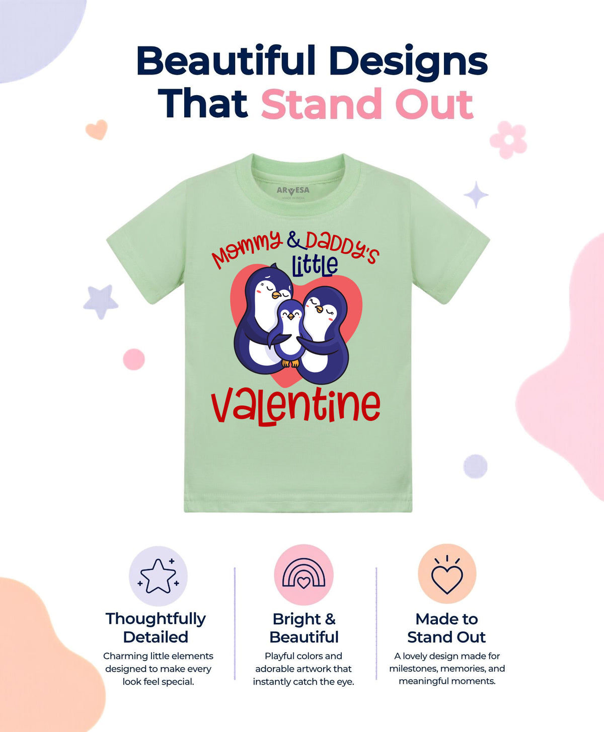 No | Mommy And Daddy Little Valentine - T-shirt
