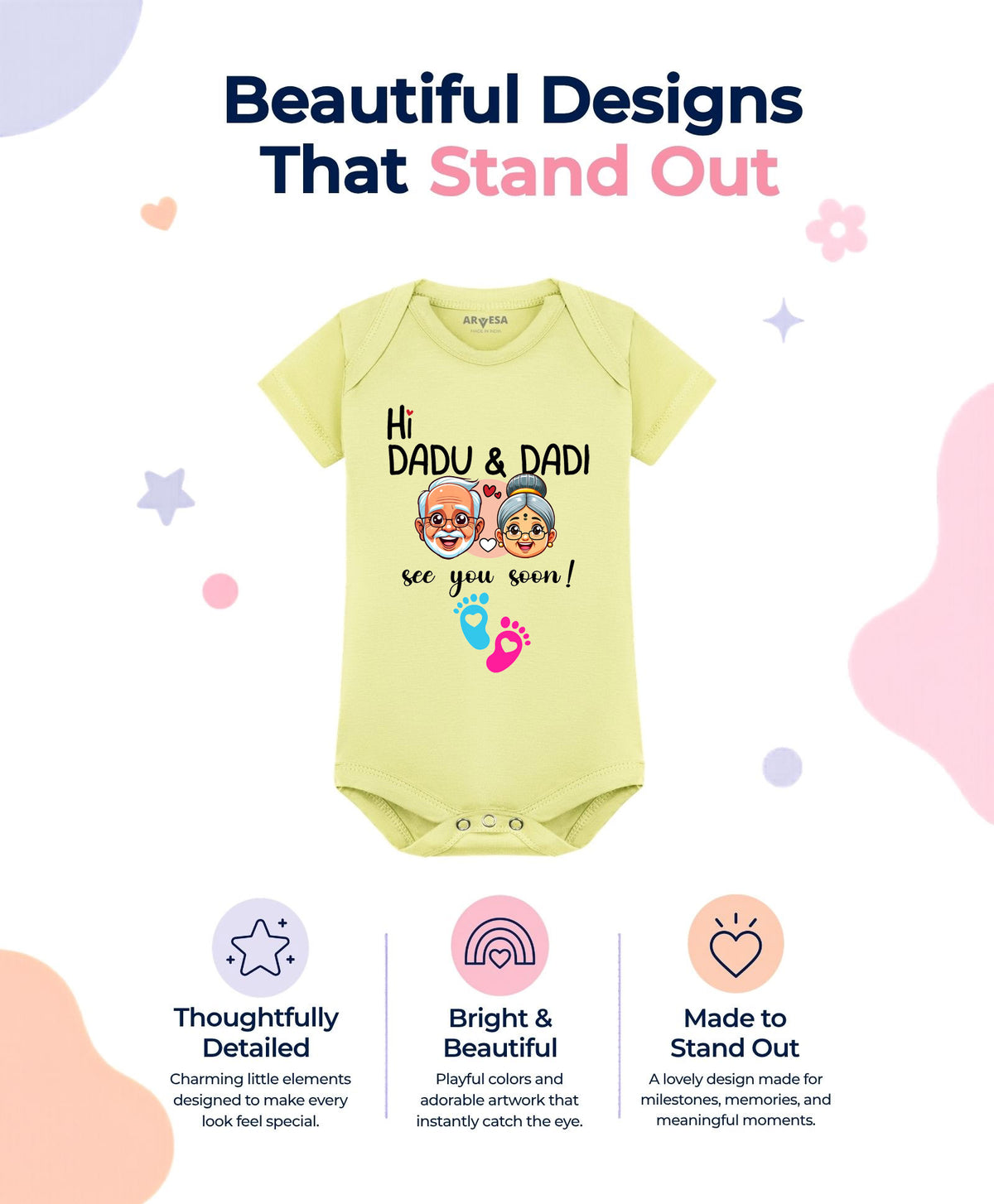 Hi Dadu & Dadi See You Soon Pregnancy Announcement - Romper