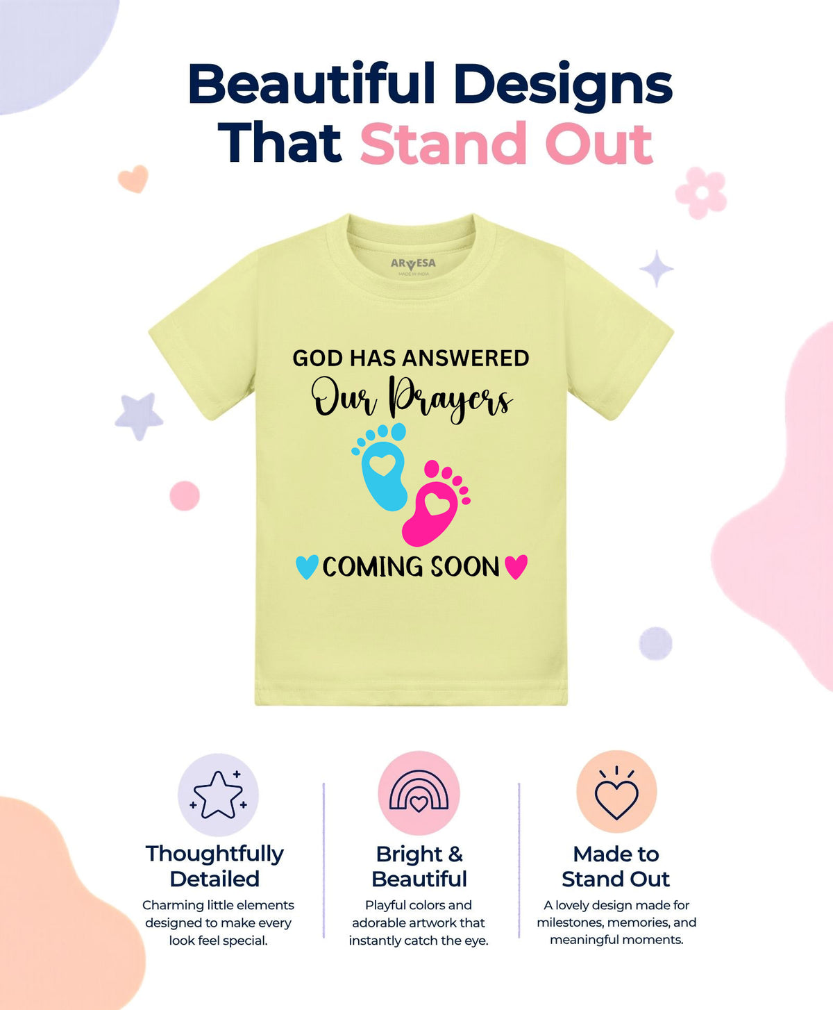 God Has Answered Our Prayer Coming Soon Pregnancy - T-shirt