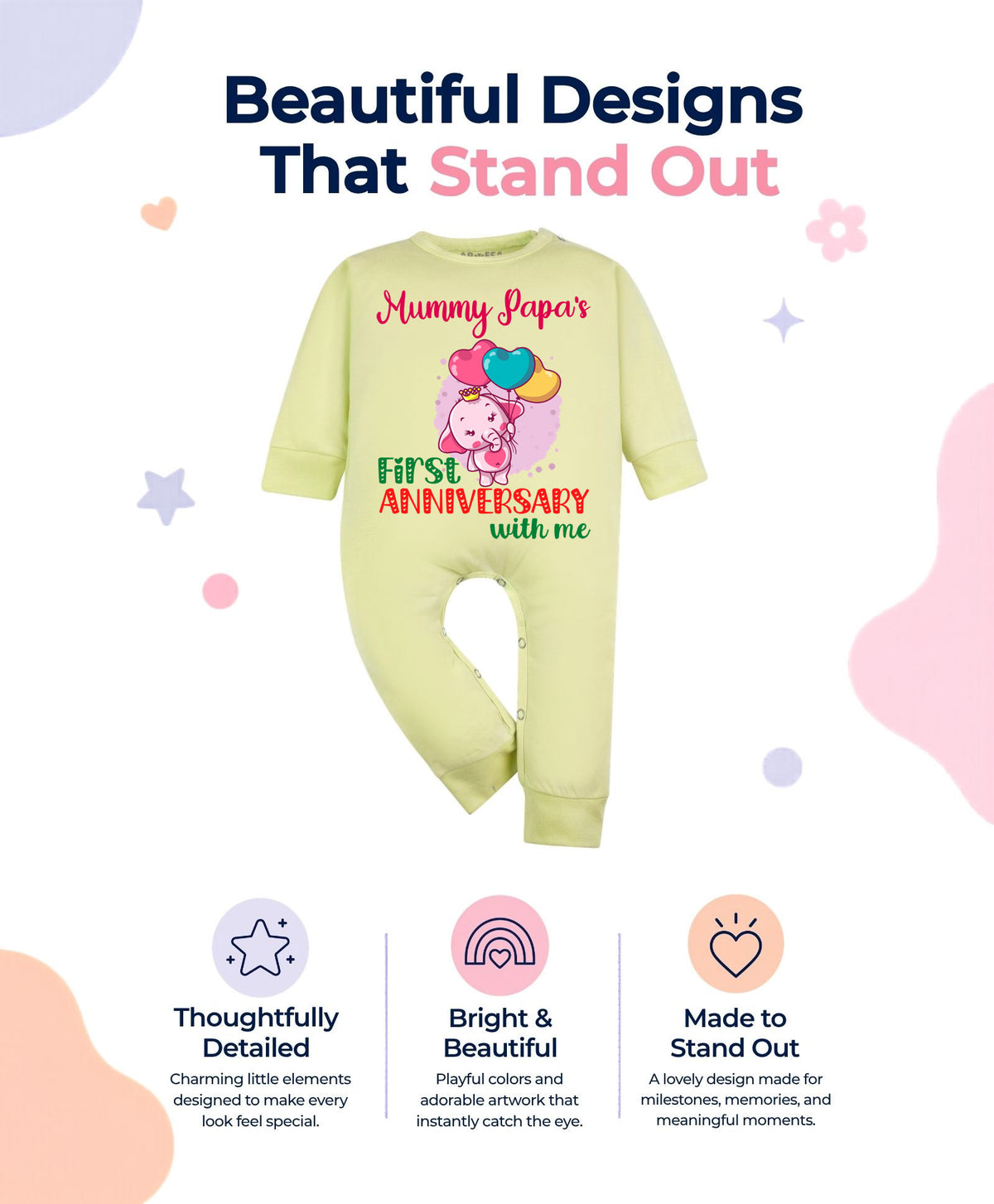 No | Mummy Papa First Anniversary With Me Mom Dad - Jumpsuit