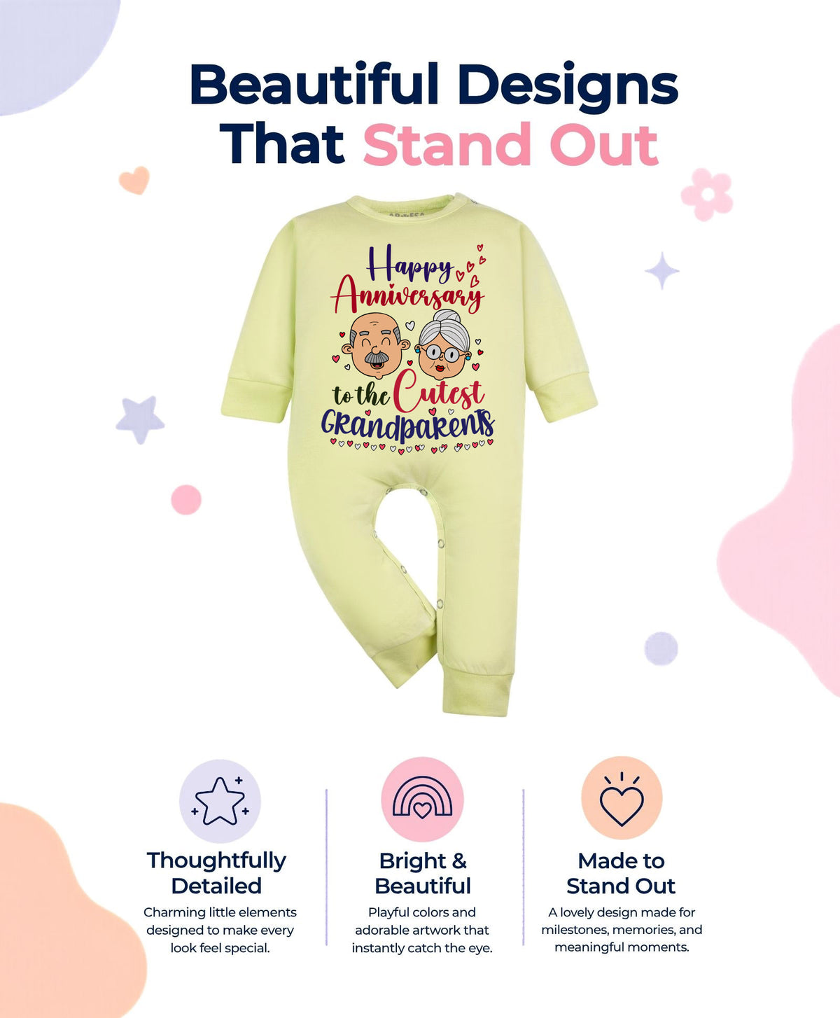 No | Happy Anniversay GrandParents Family Anniversary - Jumpsuit