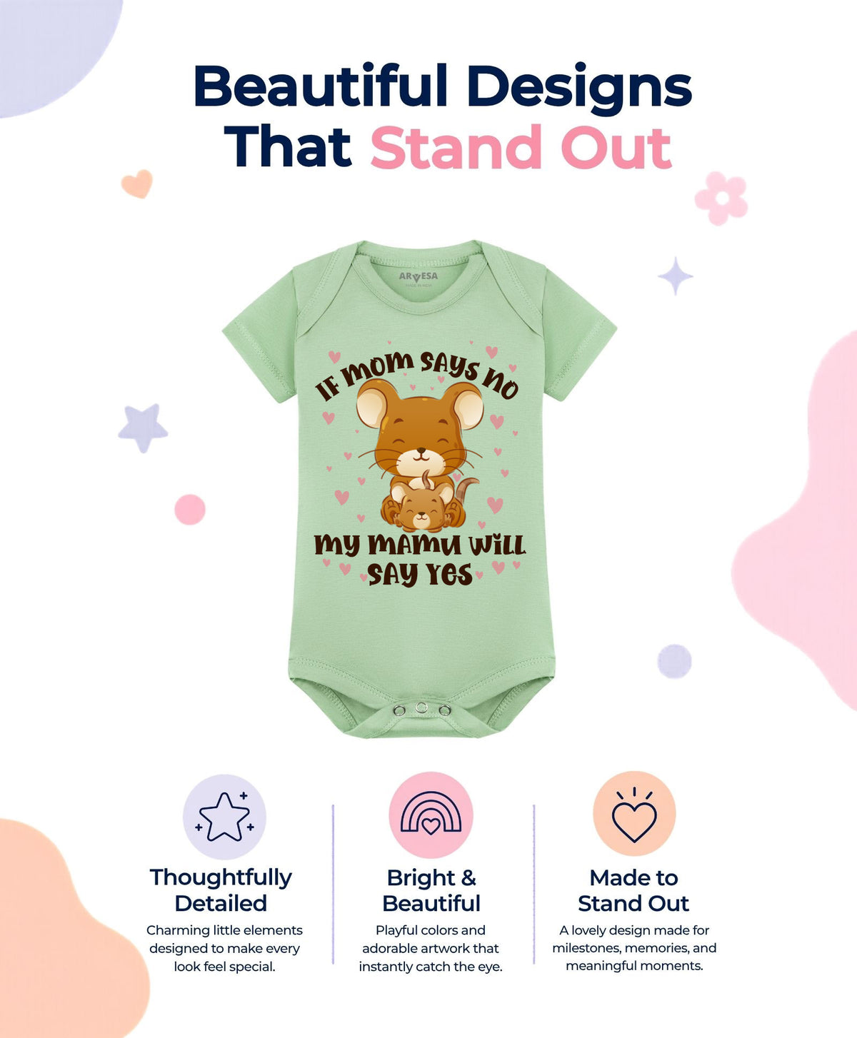 No | If Mom Say No My Mamu Will Say Yes - Romper