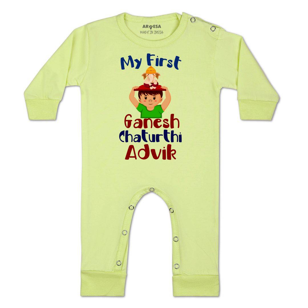 Arvesa My First Ganesh Chaturthi  Baby Boy & Girl Dress