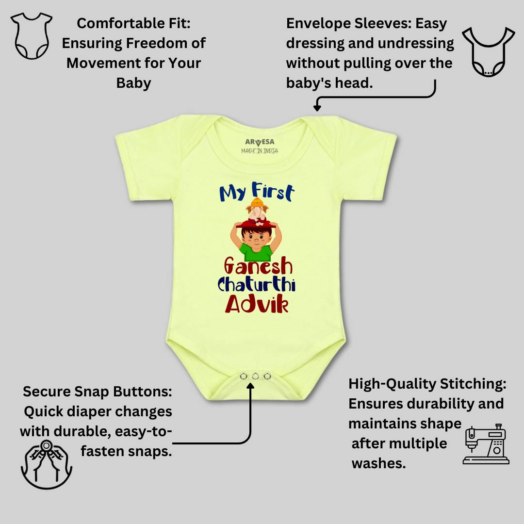Arvesa My First Ganesh Chaturthi  Baby Boy & Girl Dress