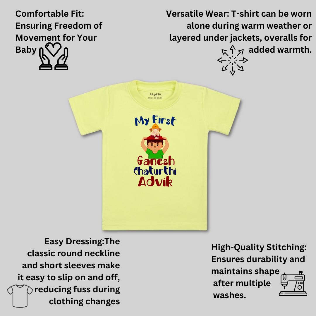 Arvesa My First Ganesh Chaturthi  Baby Boy & Girl Dress