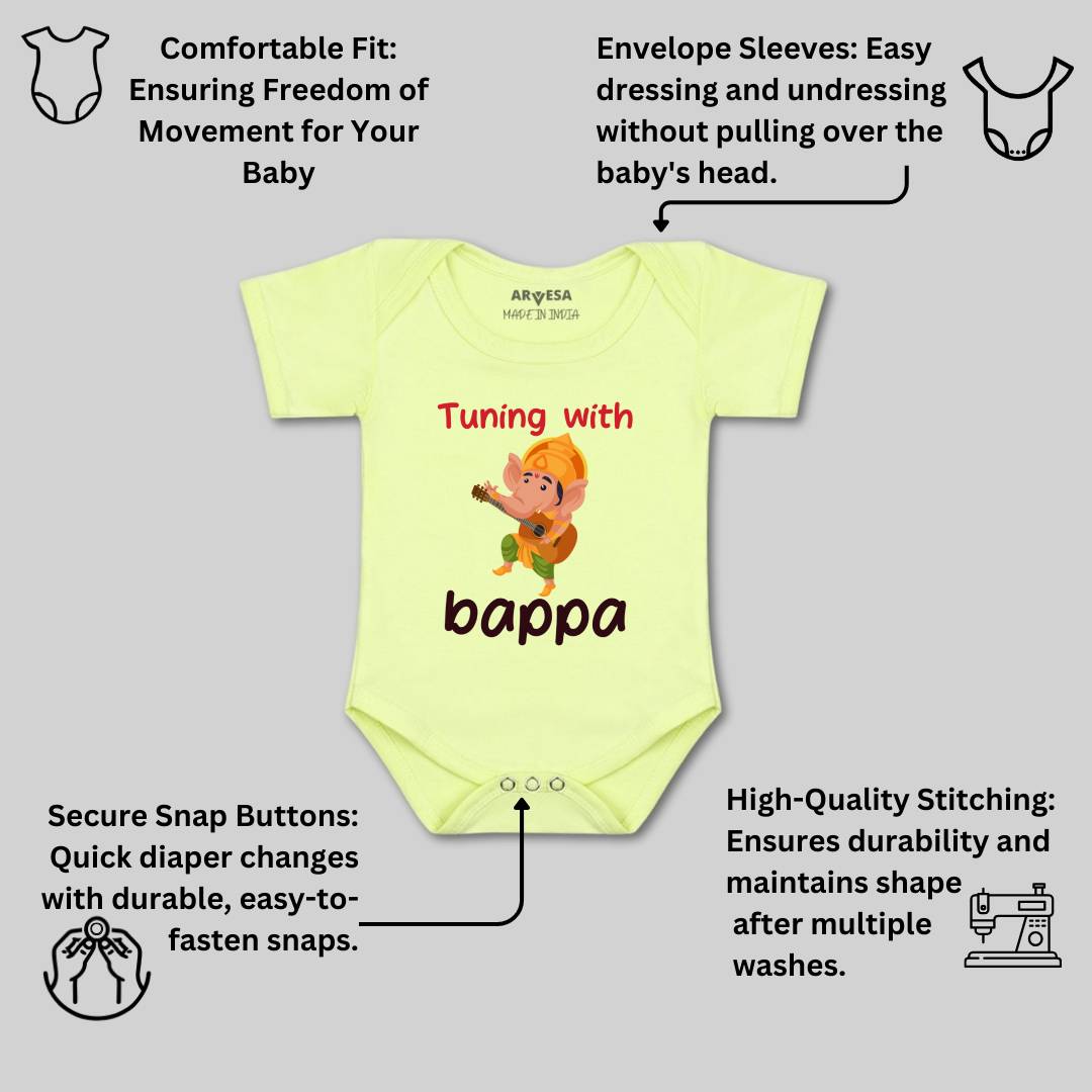 Arvesa Design-1045 Ganpati My First Baby Boy and Baby Girl Dress .
