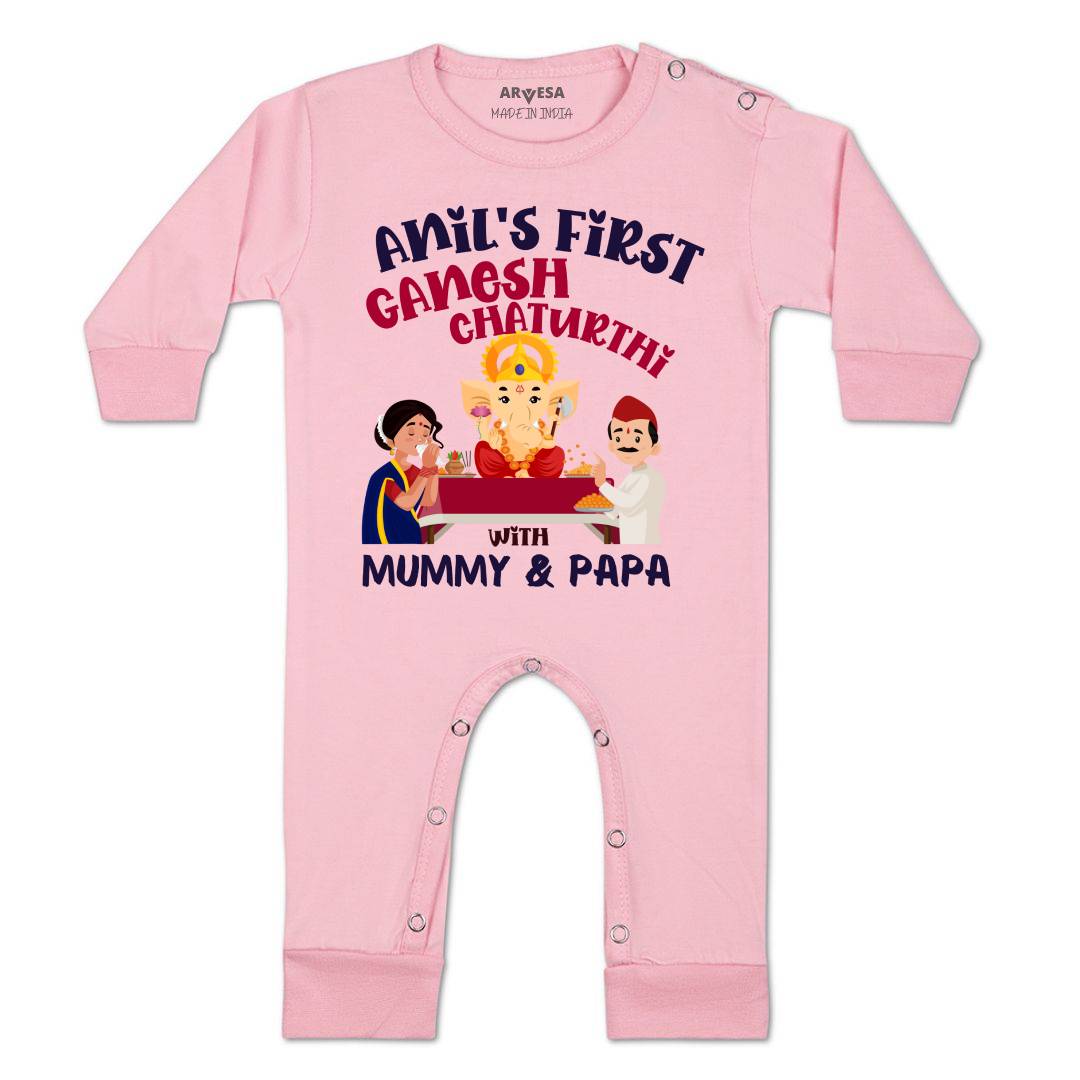 Arvesa My First Ganesh Chaturthi  Baby Boy & Girl Dress
