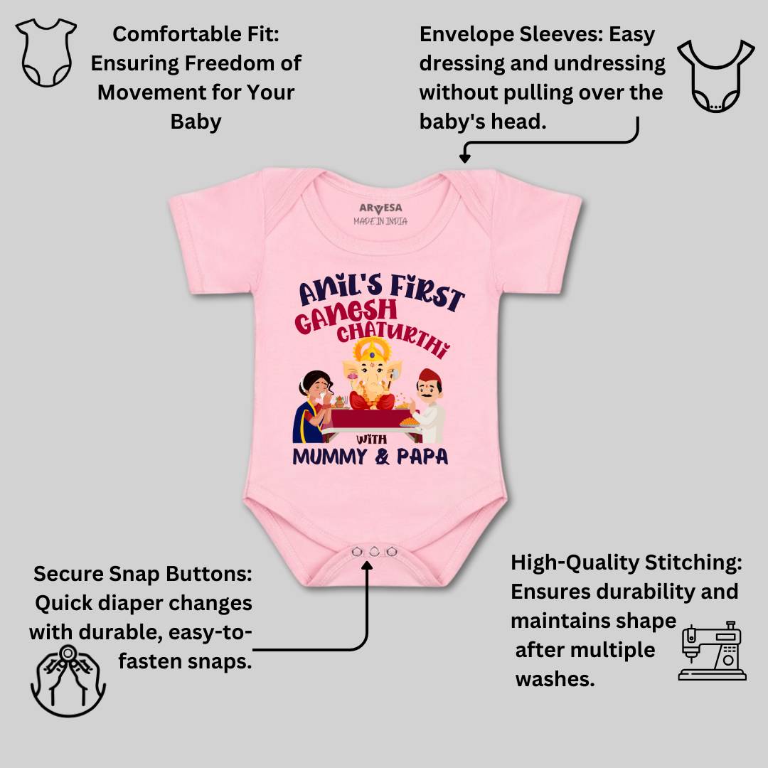 Arvesa My First Ganesh Chaturthi  Baby Boy & Girl Dress