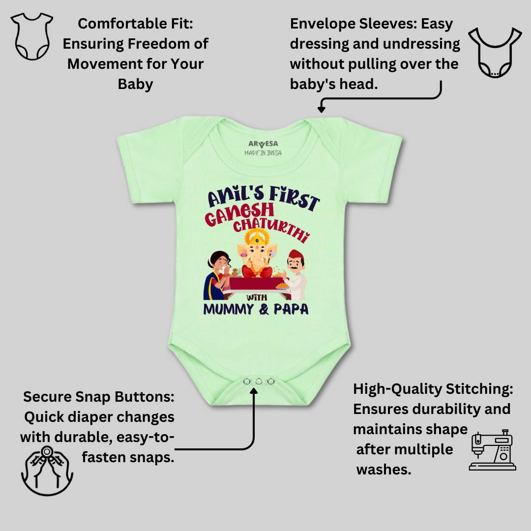 Arvesa My First Ganesh Chaturthi  Baby Boy & Girl Dress