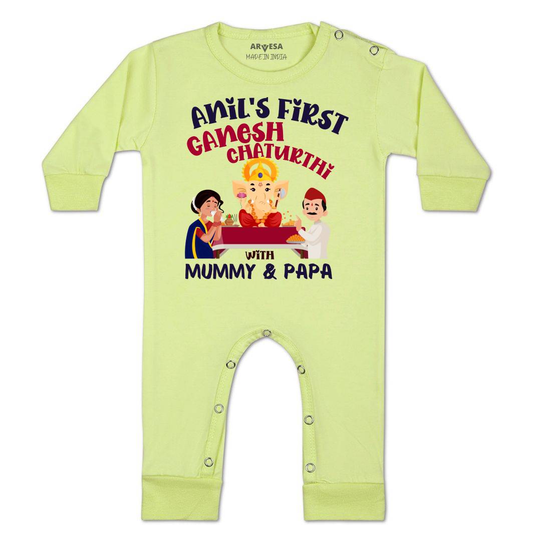 Arvesa My First Ganesh Chaturthi  Baby Boy & Girl Dress