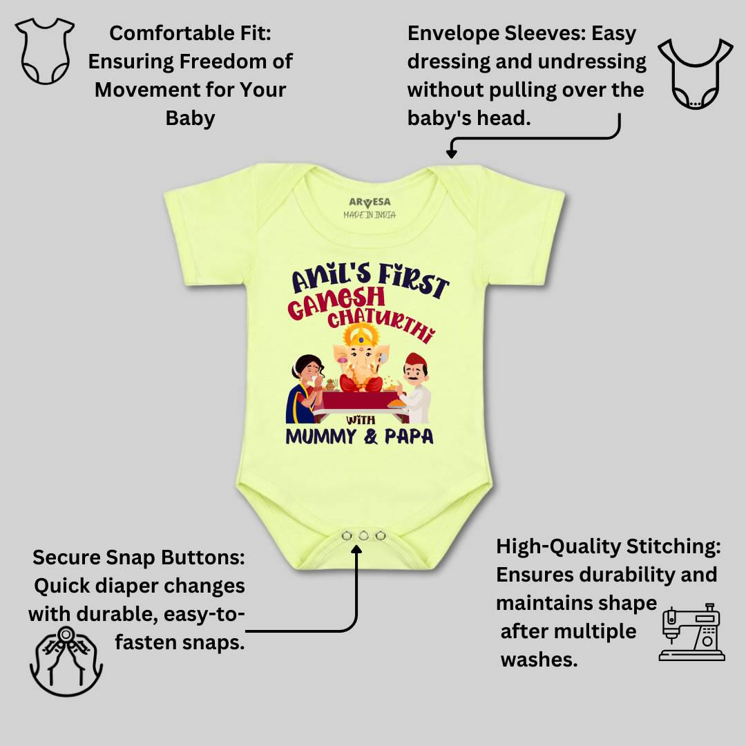 Arvesa My First Ganesh Chaturthi  Baby Boy & Girl Dress
