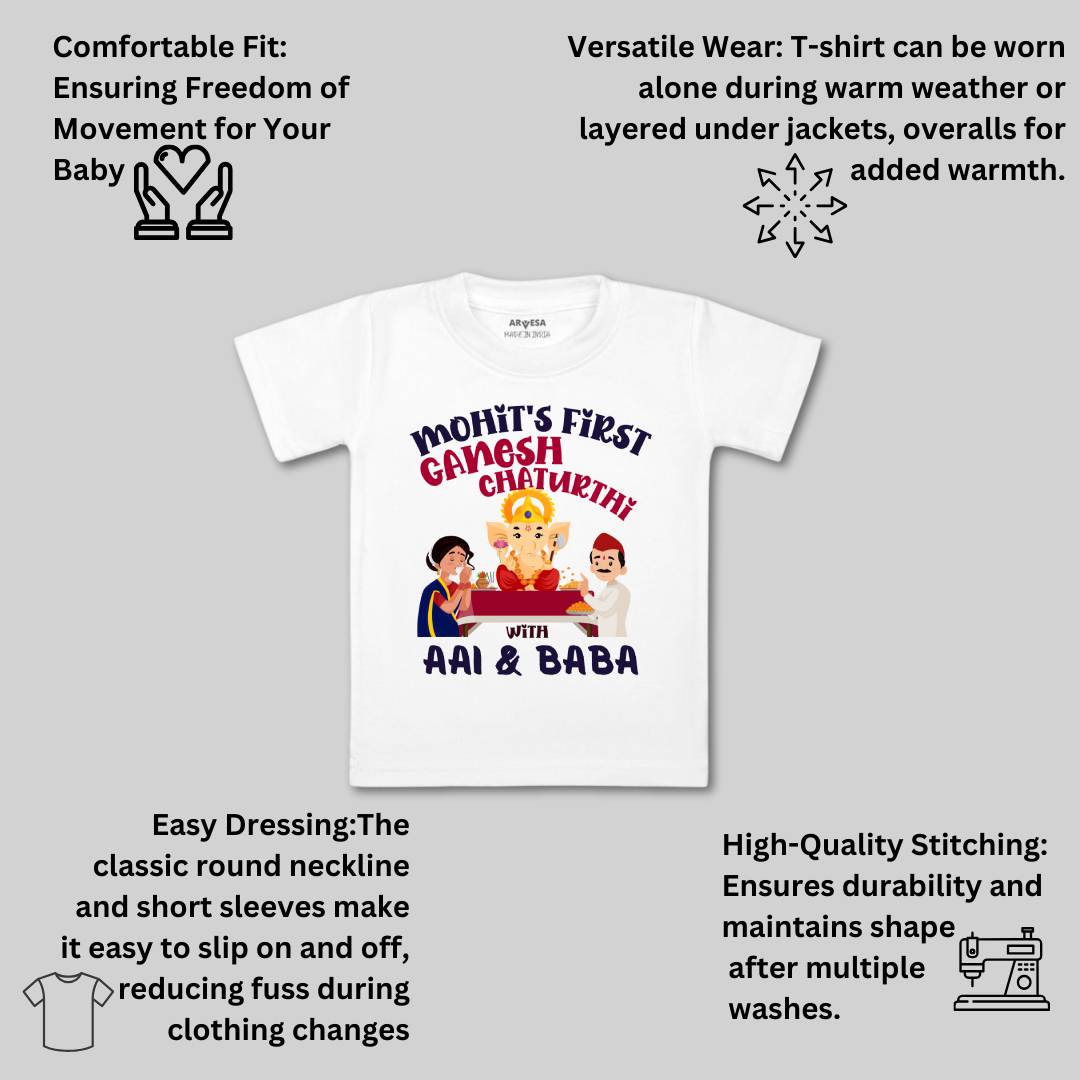 Arvesa My First Ganesh Chaturthi  Baby Boy & Girl Dress