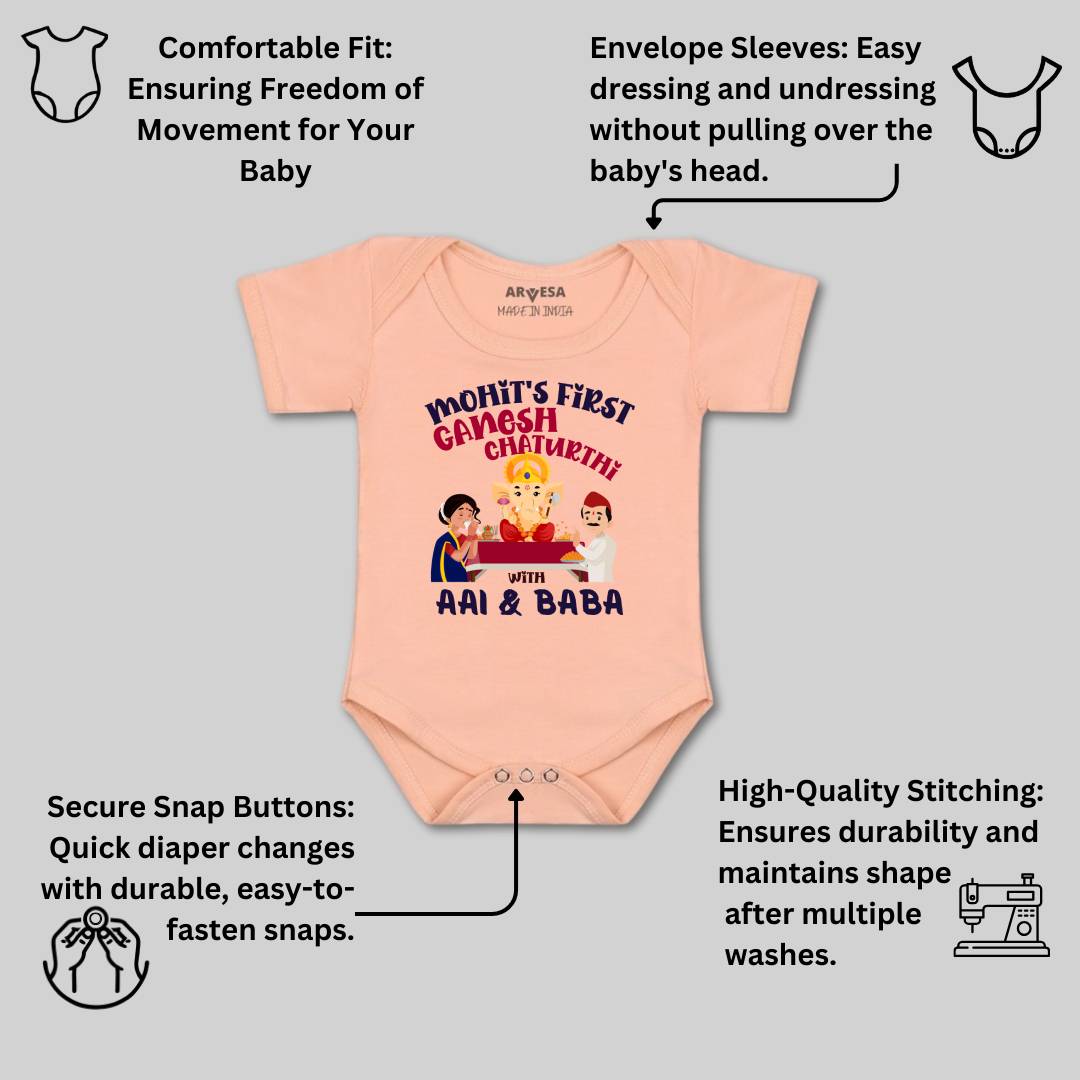 Arvesa My First Ganesh Chaturthi  Baby Boy & Girl Dress